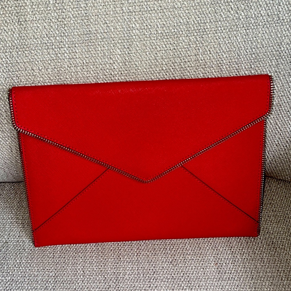Red Rebecca Minkoff Leo Envelope Clutch!